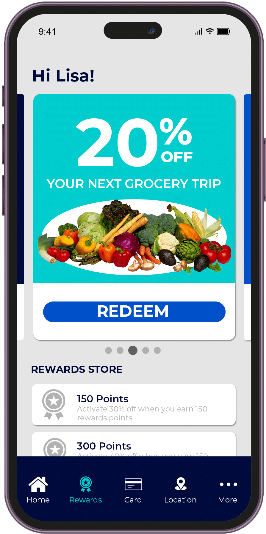 in app grocery screen updated